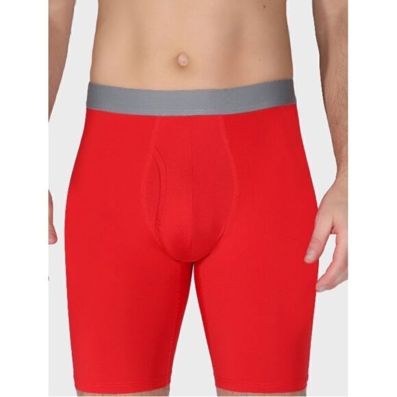 Mens Performance Long Leg Stretch Nylon Boxer Briefs Underwear 3 Pack Size S - Picture 4 of 7